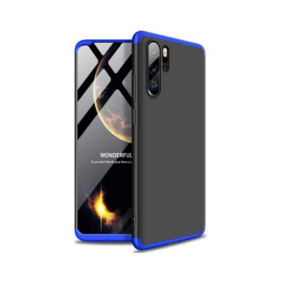 Husa Huawei P30 Pro, Grade Protection din 3 piese, Negru-Albastru